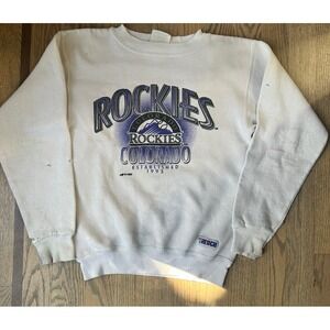 Vintage 1993 Colorado‎ Rockies Sweatshirt Size Medium Crewneck  (Distressed)